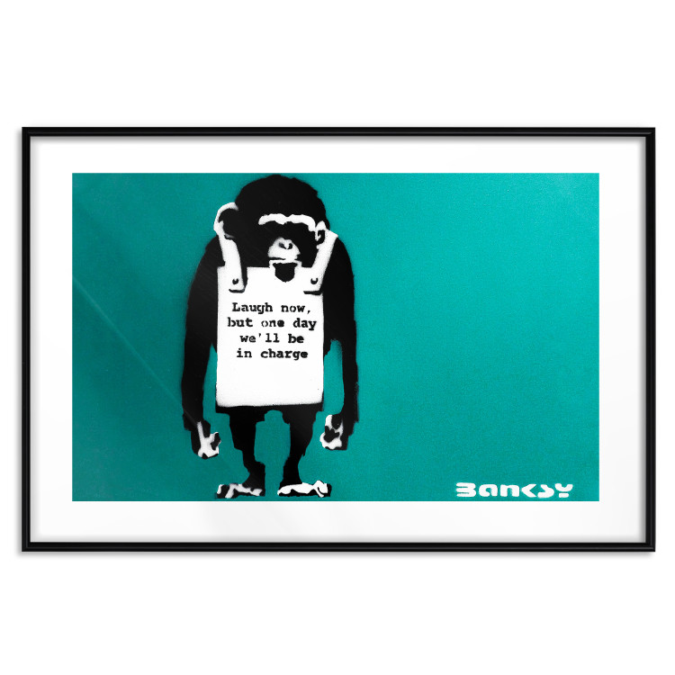 Poster Bad Monkey - mural with an animal and English text in Banksy style 119208 additionalImage 15