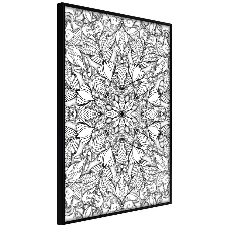 Poster Monochromatic Mandala - black and white oriental patterns in Zen style 122308 additionalImage 10