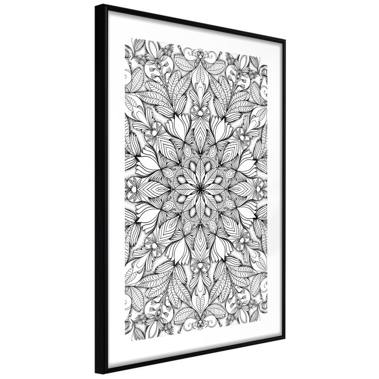 Poster Monochromatic Mandala - black and white oriental patterns in Zen style 122308 additionalImage 11
