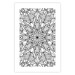 Poster Monochromatic Mandala - black and white oriental patterns in Zen style 122308 additionalThumb 19