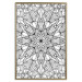 Poster Monochromatic Mandala - black and white oriental patterns in Zen style 122308 additionalThumb 16