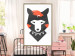 Poster Polite Fox - animal in a black warrior costume on a white background 122908 additionalThumb 7