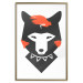 Poster Polite Fox - animal in a black warrior costume on a white background 122908 additionalThumb 20