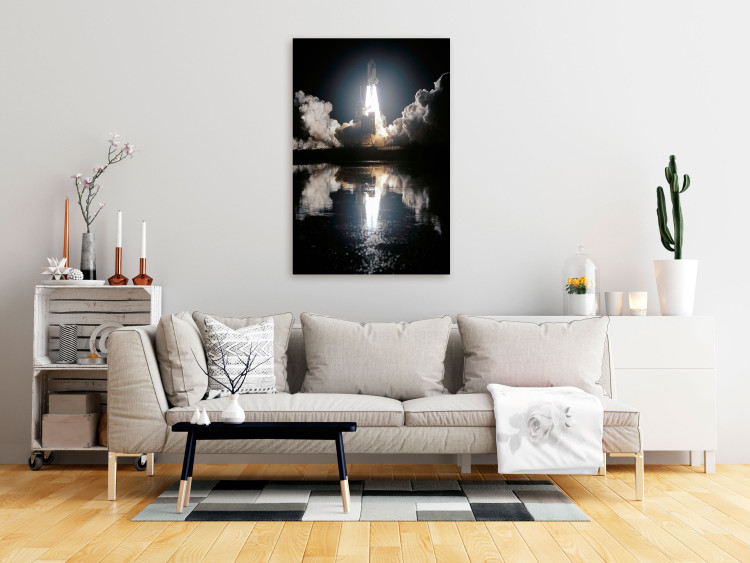 Canvas Print Rocket flight into space - a night photograph of a spacecraft take off 123508 additionalImage 3