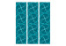 Room Divider Screen Turquoise Geometry (3-piece) - geometric modern abstraction 124108 additionalThumb 3
