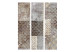 Room Separator Geometric Textures (3-piece) - composition in shades of brown 124308 additionalThumb 3