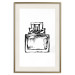 Poster Scent of Luxury - black and white pattern of a glass perfume bottle with a ribbon 125108 additionalThumb 19