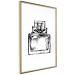 Poster Scent of Luxury - black and white pattern of a glass perfume bottle with a ribbon 125108 additionalThumb 12