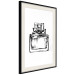 Poster Scent of Luxury - black and white pattern of a glass perfume bottle with a ribbon 125108 additionalThumb 3