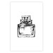 Poster Scent of Luxury - black and white pattern of a glass perfume bottle with a ribbon 125108 additionalThumb 19