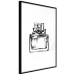 Poster Scent of Luxury - black and white pattern of a glass perfume bottle with a ribbon 125108 additionalThumb 13