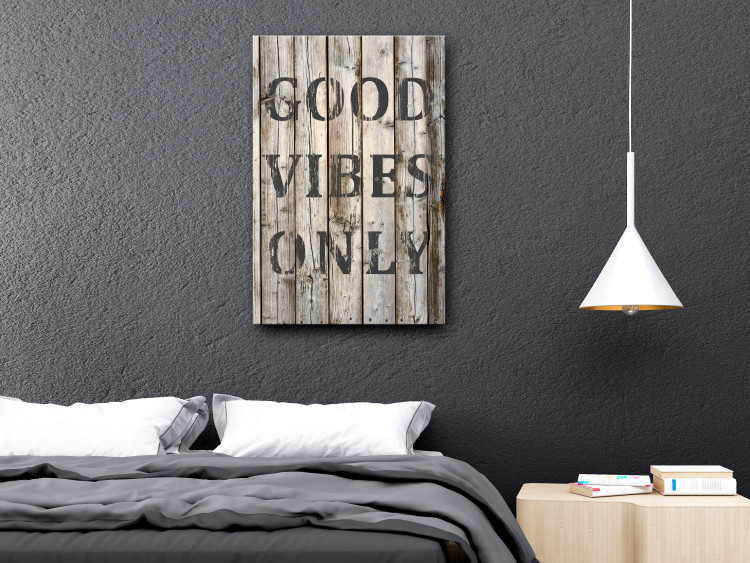 Canvas Print Retro: Good Vibes Only (1 Part) Vertical 125708 additionalImage 3