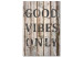 Canvas Print Retro: Good Vibes Only (1 Part) Vertical 125708