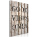 Canvas Print Retro: Good Vibes Only (1 Part) Vertical 125708 additionalThumb 2