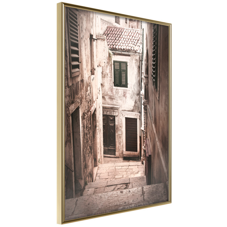 Wall Poster Retro Alley - urban architecture of a stone alleyway in sepia tone 128608 additionalImage 14