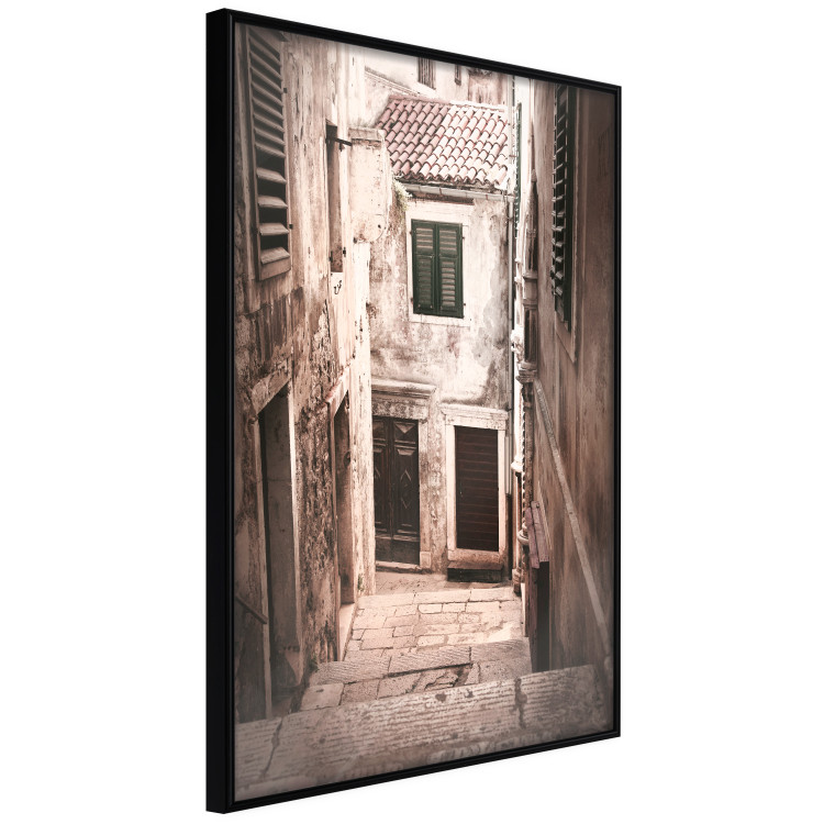 Wall Poster Retro Alley - urban architecture of a stone alleyway in sepia tone 128608 additionalImage 12