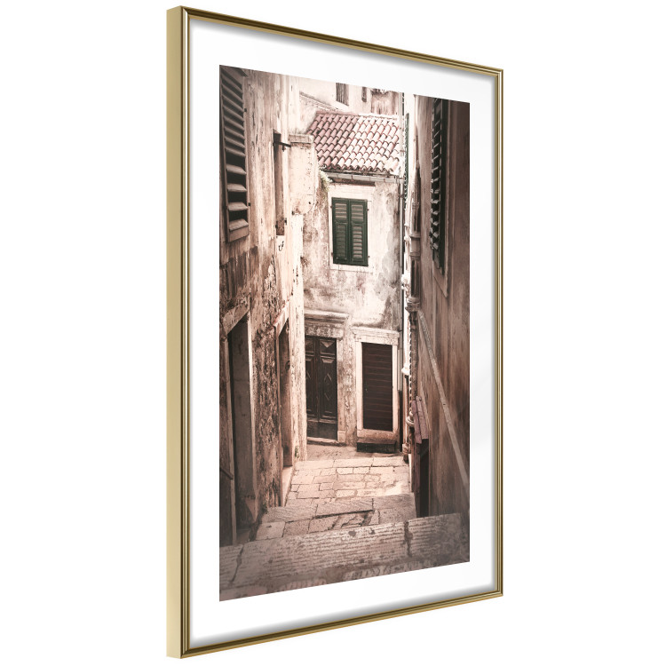 Wall Poster Retro Alley - urban architecture of a stone alleyway in sepia tone 128608 additionalImage 8