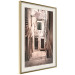 Wall Poster Retro Alley - urban architecture of a stone alleyway in sepia tone 128608 additionalThumb 2