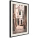 Wall Poster Retro Alley - urban architecture of a stone alleyway in sepia tone 128608 additionalThumb 3