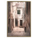 Wall Poster Retro Alley - urban architecture of a stone alleyway in sepia tone 128608 additionalThumb 14