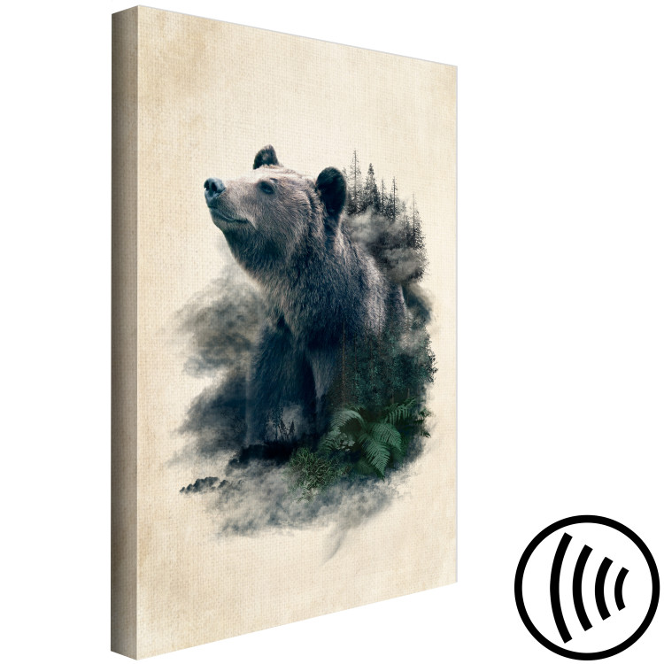 Canvas Bear Valley (1-piece) Vertical - animal emerging from the woods 130408 additionalImage 6