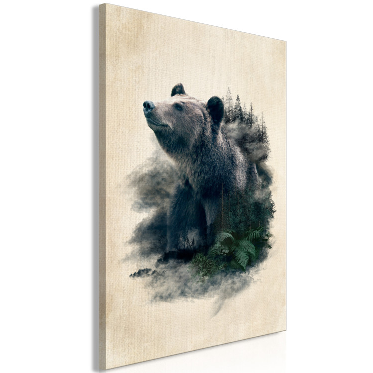 Canvas Bear Valley (1-piece) Vertical - animal emerging from the woods 130408 additionalImage 2