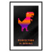 Wall Poster Perfection Is Boring - pixelated dinosaur and text on a black background 131908 additionalThumb 17