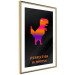Wall Poster Perfection Is Boring - pixelated dinosaur and text on a black background 131908 additionalThumb 9