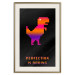 Wall Poster Perfection Is Boring - pixelated dinosaur and text on a black background 131908 additionalThumb 20