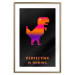 Wall Poster Perfection Is Boring - pixelated dinosaur and text on a black background 131908 additionalThumb 16
