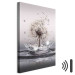 Canvas Wind Drops (1-piece) Vertical - dandelion flower falling into water 132108 additionalThumb 8
