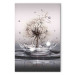 Canvas Wind Drops (1-piece) Vertical - dandelion flower falling into water 132108