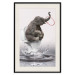 Poster Surfing - abstract and whimsical elephant on a surfboard falling into the water 132208 additionalThumb 19