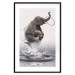Poster Surfing - abstract and whimsical elephant on a surfboard falling into the water 132208 additionalThumb 15