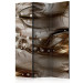 Room Separator Gray River (3-piece) - abstraction in diamonds in gold and silver 132608