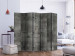 Room Divider Screen Steel Pattern II (5-piece) - industrial composition in gray background 133208 additionalThumb 2
