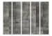 Room Divider Screen Steel Pattern II (5-piece) - industrial composition in gray background 133208 additionalThumb 3