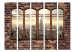 Folding Screen Unusual View II - brick wall with a window overlooking skyscrapers 134008 additionalThumb 3