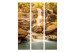 Folding Screen Sunny Waterfall - tropical waterfall landscape cascading from rocks 134108 additionalThumb 3