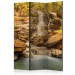 Folding Screen Sunny Waterfall - tropical waterfall landscape cascading from rocks 134108