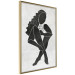 Wall Poster Seated Figure - black silhouette of a seated woman on a gray background 134208 additionalThumb 14
