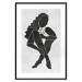 Wall Poster Seated Figure - black silhouette of a seated woman on a gray background 134208 additionalThumb 15