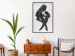 Wall Poster Seated Figure - black silhouette of a seated woman on a gray background 134208 additionalThumb 4