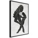 Wall Poster Seated Figure - black silhouette of a seated woman on a gray background 134208 additionalThumb 11