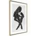 Wall Poster Seated Figure - black silhouette of a seated woman on a gray background 134208 additionalThumb 9