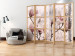 Room Divider Magnolia Curtain II (5-piece) - distressed background and pink flowers 134308 additionalThumb 8