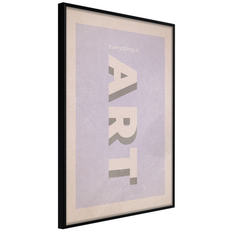 Wall Poster Everything is Art - English text on a pastel-colored background 135008 additionalImage 11