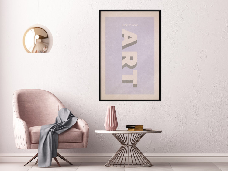 Wall Poster Everything is Art - English text on a pastel-colored background 135008 additionalImage 6