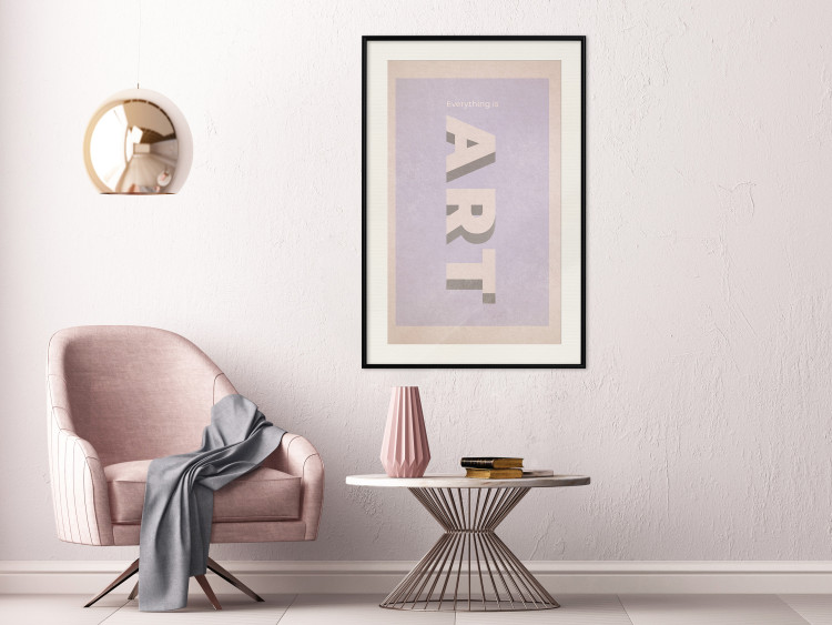Wall Poster Everything is Art - English text on a pastel-colored background 135008 additionalImage 24