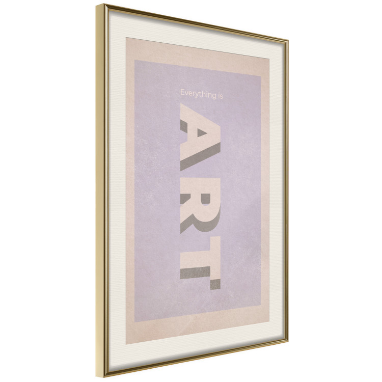 Wall Poster Everything is Art - English text on a pastel-colored background 135008 additionalImage 3